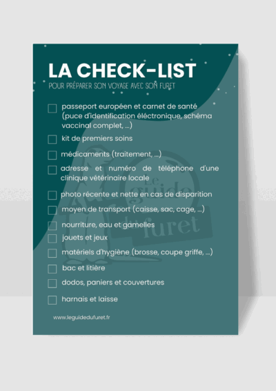 chek-list voyage furet